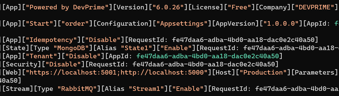 Microservicio de inicio de Devprime